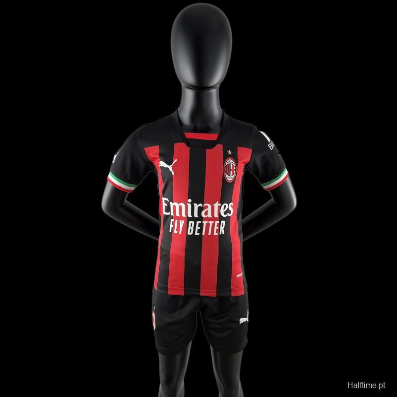 22/23 Kids AC Milan Home SIZE16-28 Soccer Jersey