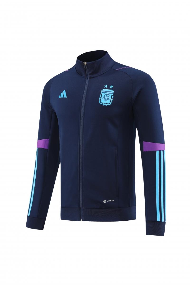 2022 Argentina Navy Full Zipper Tracksuit