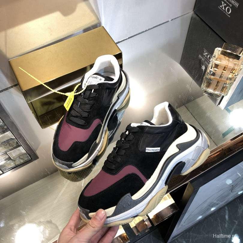 Men/Women Balenciaga Triple S Sneaker Black/Purple Item 6380340