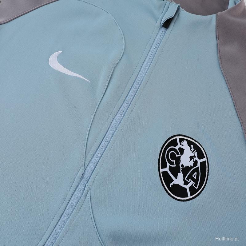 2022 Pumas Blue Gray Full Zipper Tracksuit