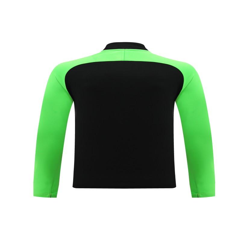 2023 NIKE Black Green Half Zipper Jacket +Pants