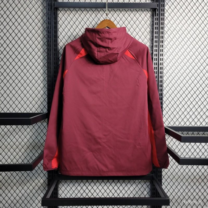 23-24 Barcelona Red Windbreaker