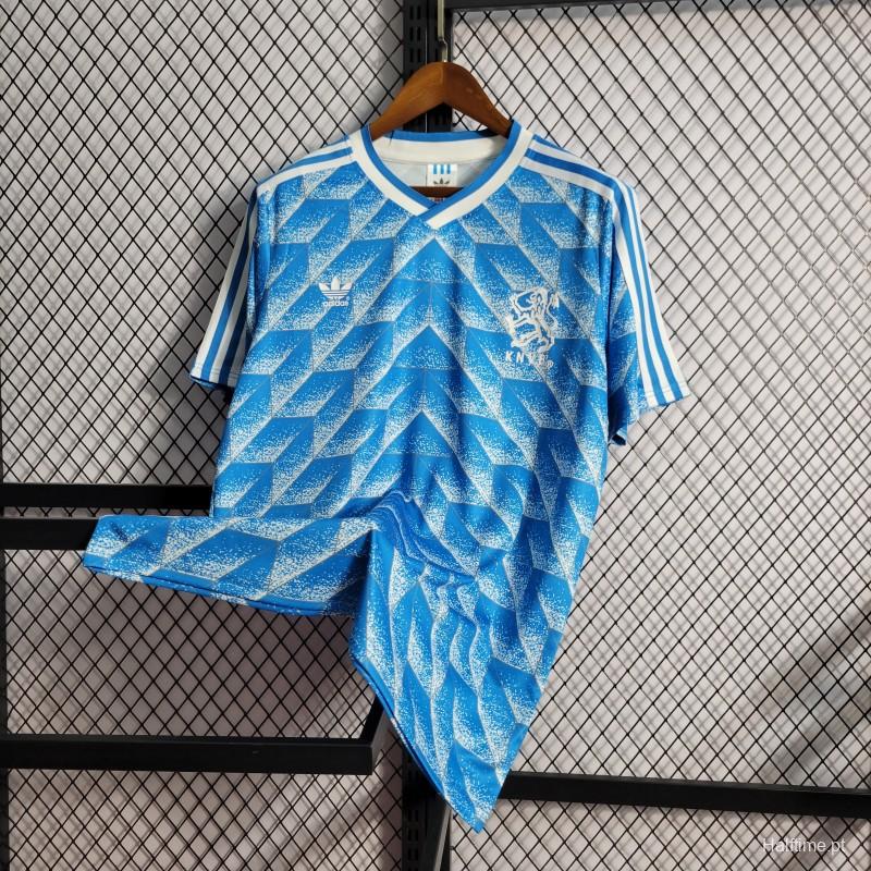 Retro 1988 Netherlands Away Blue Jersey