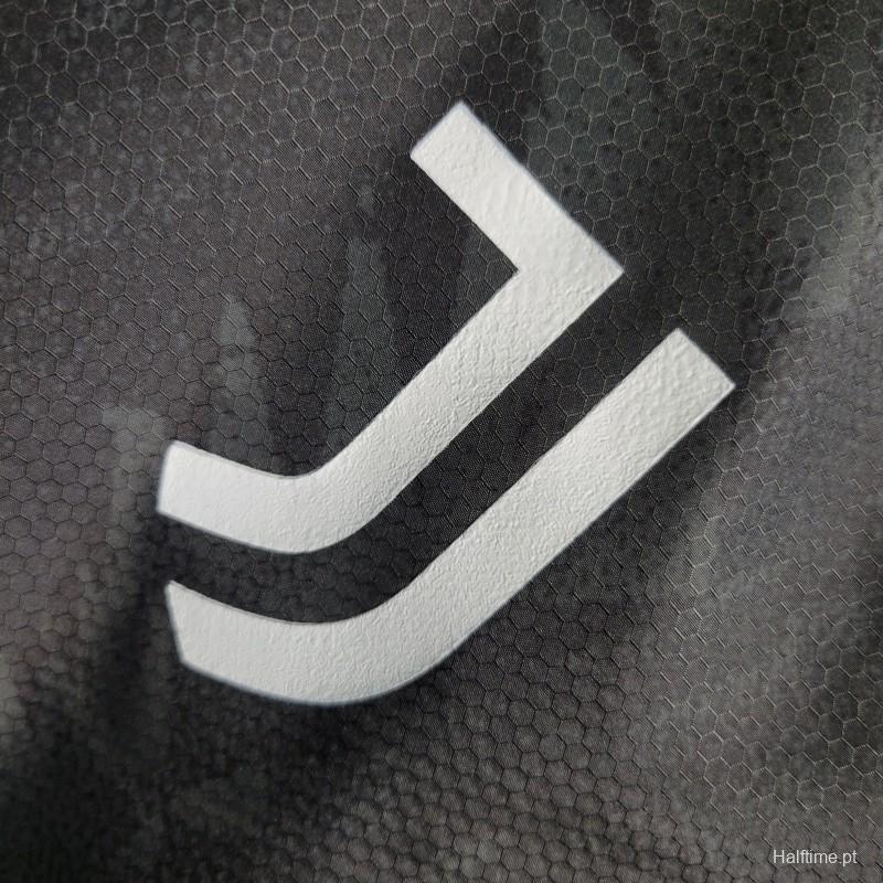 23-24 Juventus Black Windbreaker