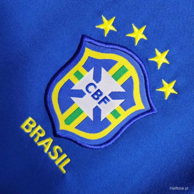 Retro 1997 Brazil Away Blue Jersey