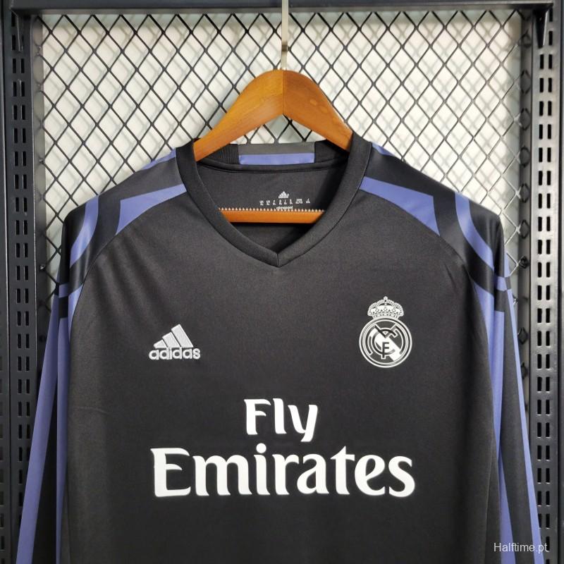 Retro16-17 Real Madrid Third Long Sleeve Jersey