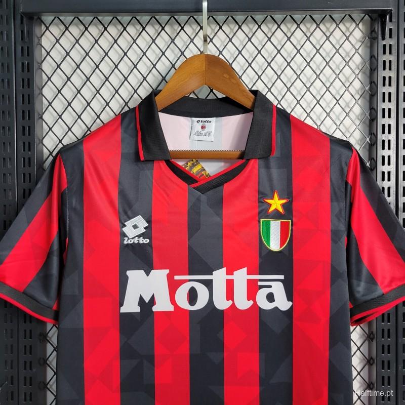 Retro 93-94 AC Milan Home Soccer Jersey