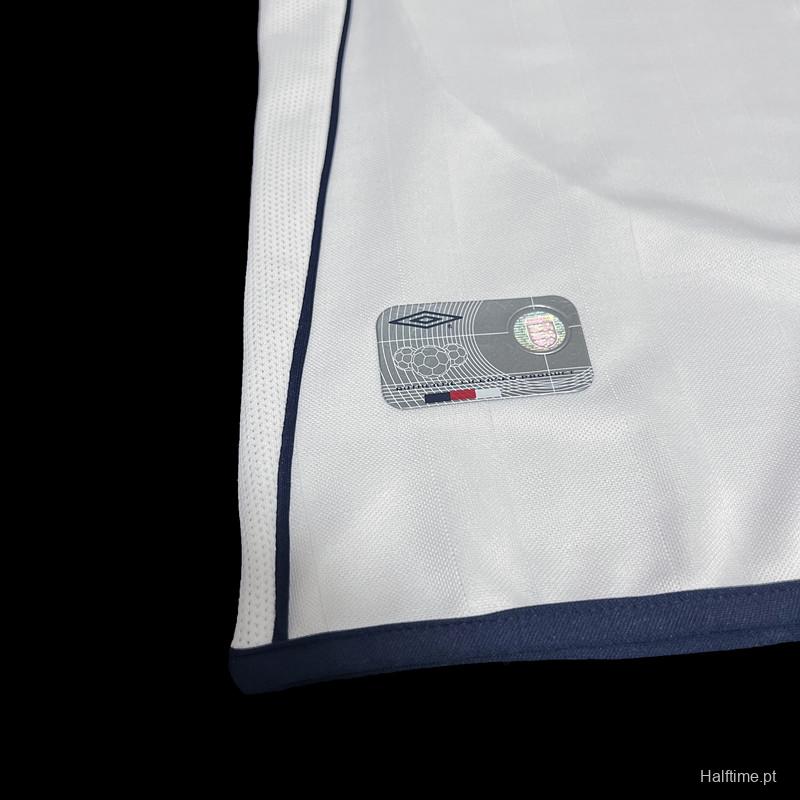 Retro 2002 England Home Soccer Jersey