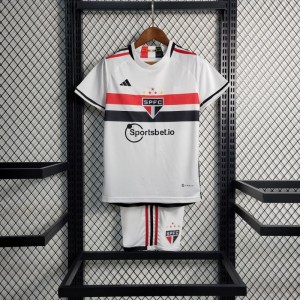 Kids 23-24 Sao Paulo Home Jersey Size 16-28