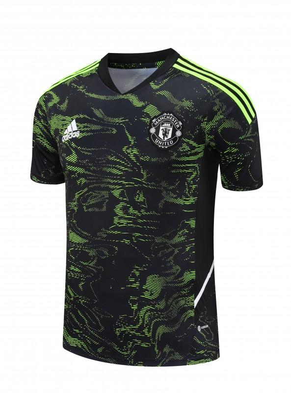 23-24 Manchester United Black Green Short Sleeve+Shorts