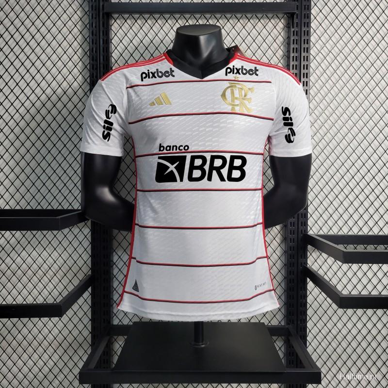 Player Version 23/24 Flamengo Away Jersey With All Sponsors+Patches