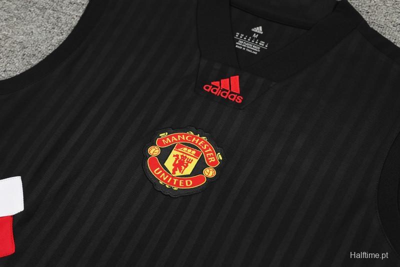 23-24 Manchester United Black Remake Icon Vest Jersey+Shorts