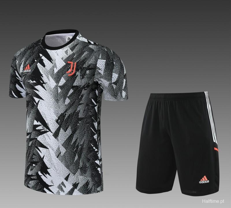 23-24 Juventus Black White Short Sleeve+Shorts