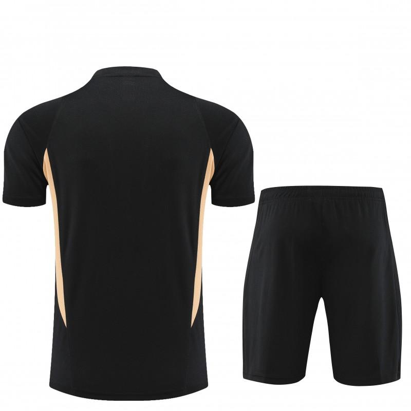 23 24 Real Madrid Black Short Sleeve+Shorts