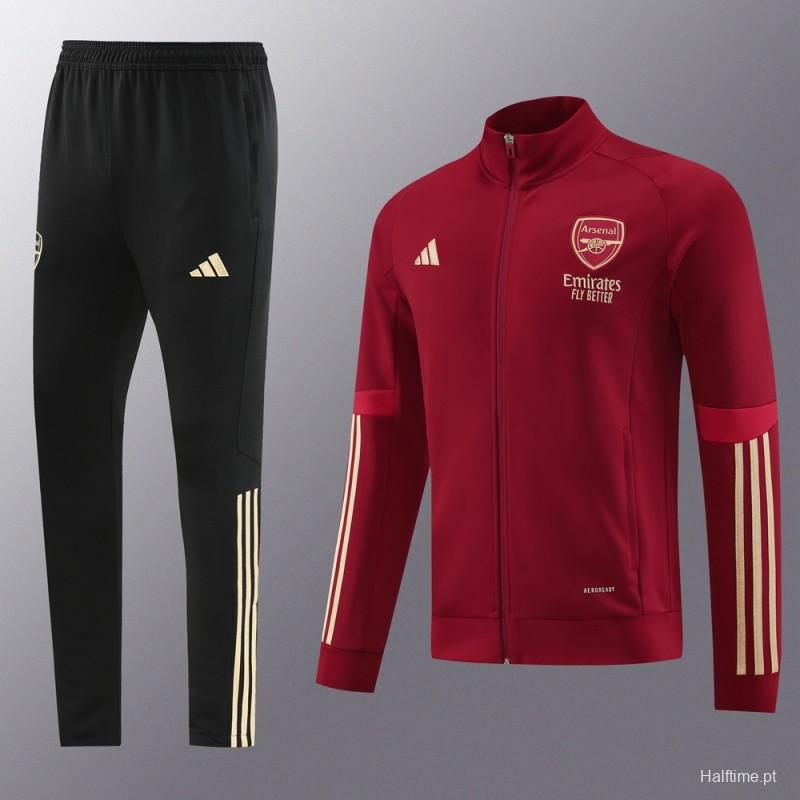 23/24 Arsenal Wine Full Zipper Jacket+Pants