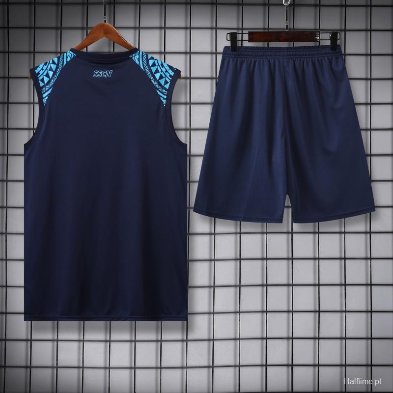 23/24 Napoli Navy/Blue Vest Jeresy+Shorts