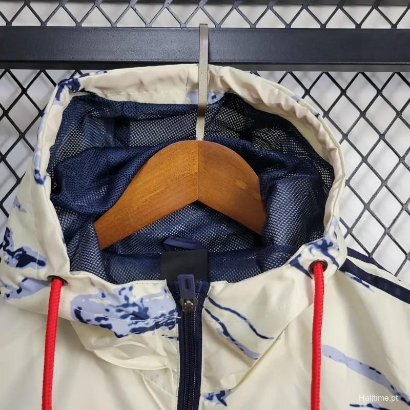 24/25 Real Madrid Navy/Beige Windbreaker