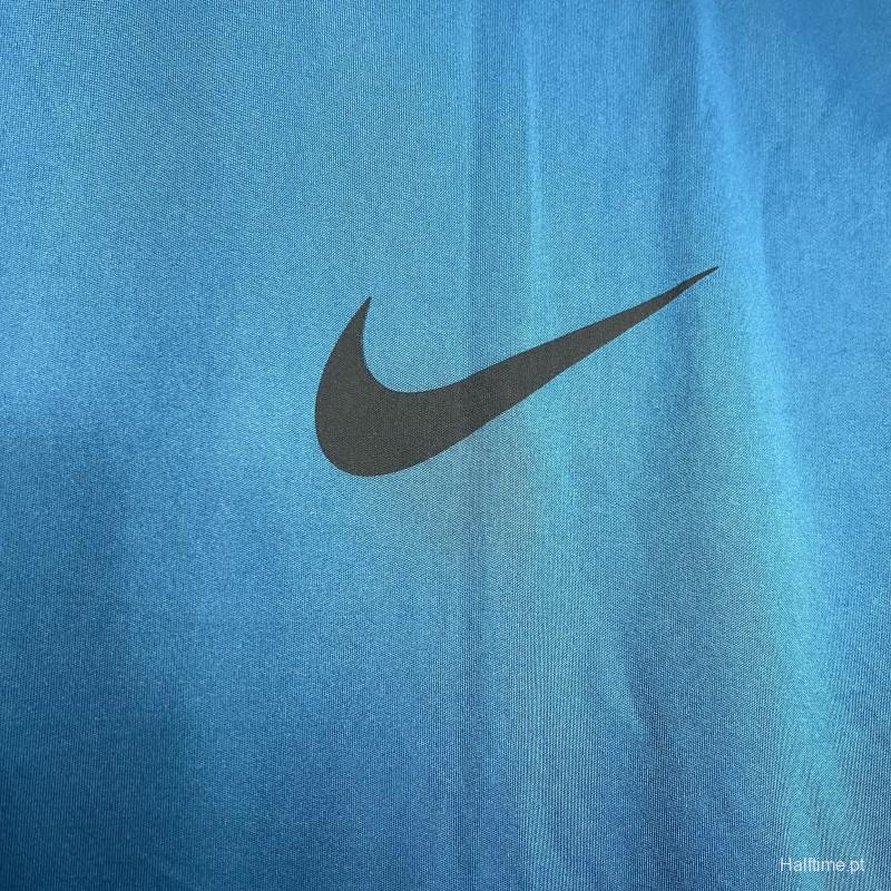 2024 Nike Ocean Blue Cotton T-shirt  #1032