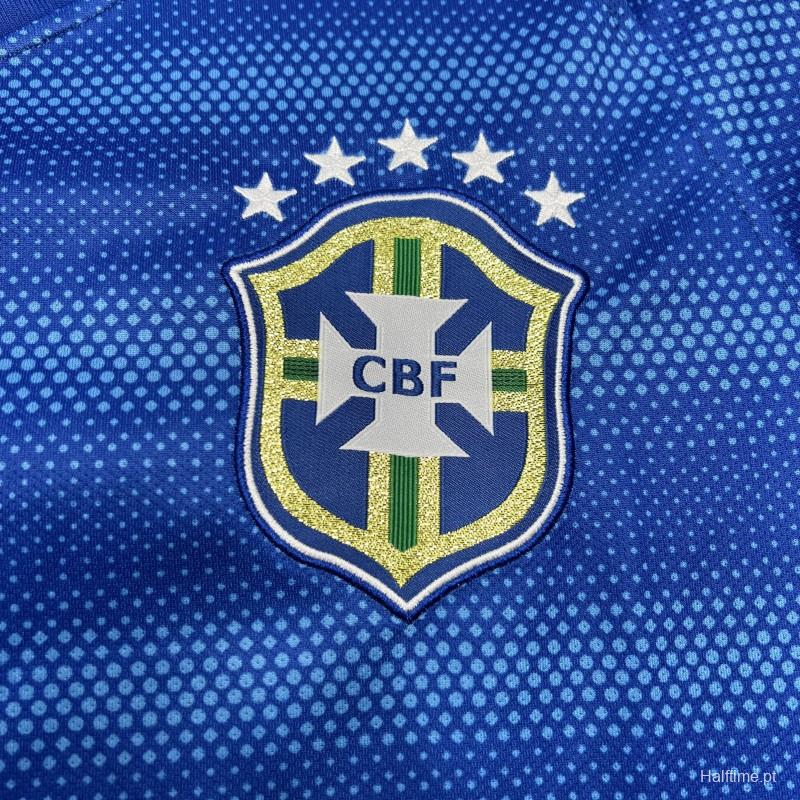 Retro 2014 Brazil Away Blue Jersey