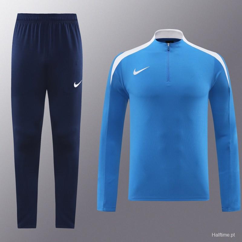 24/25 Nike Blue Half Zipper Jacket+Long Pants