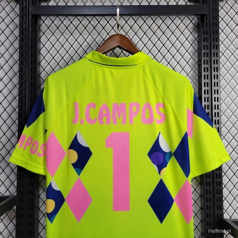 Retro 1992/93 Mexico Goalkeeper CAMPOS 1 Home Green Jersey