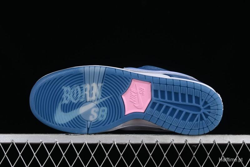 Nike Born x Raised x Nike SB Dunk Low Premium Skate Shoes with Special Foam Swoosh and Snowflake Perforations - FN7819-400