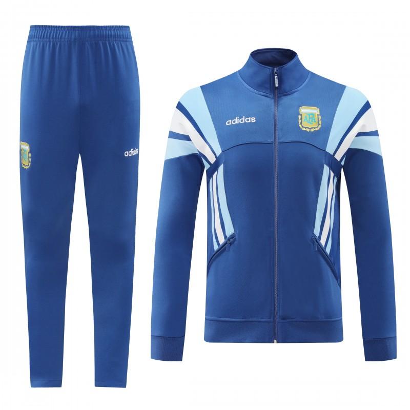 2024 Argentina Blue Full Zipper Jacket +Long Pants