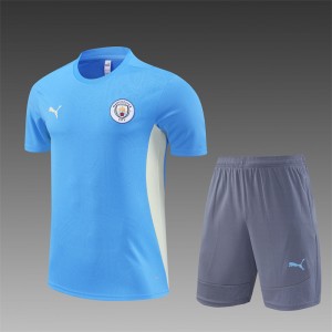 24/25 Manchester City Sky Blue Short Sleeve Jersey+Shorts