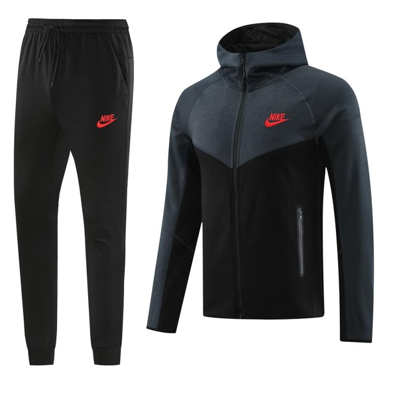 2024 Nike Grey/Black Full Zipper Jacket +Long Pants