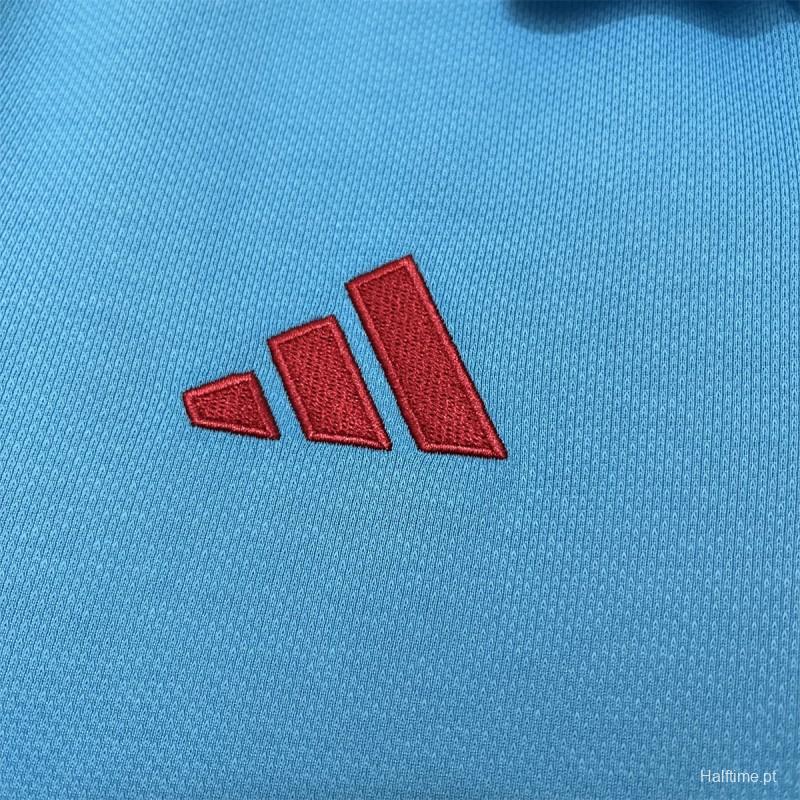 25/26 Flamengo Light Blue Polo Jersey S-XXXXL