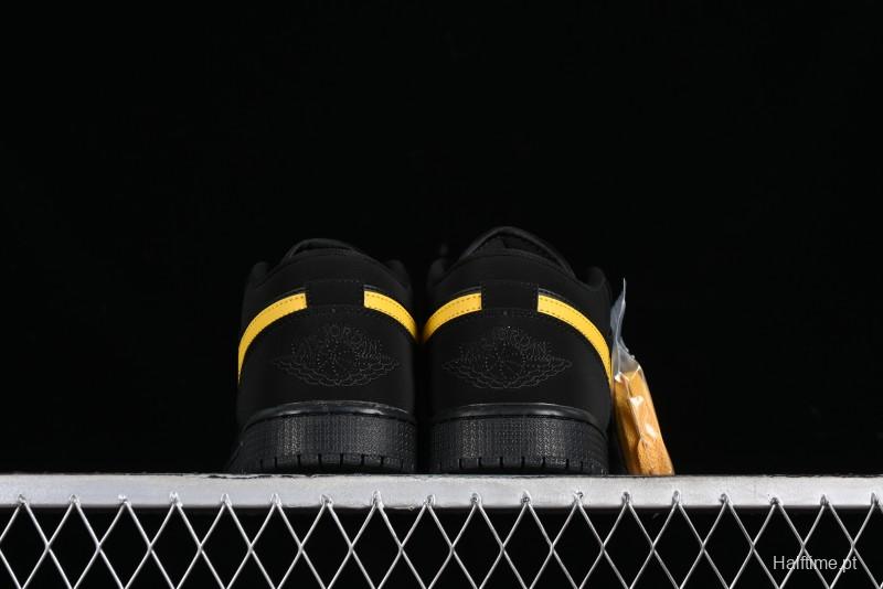 Nike Air Jordan 1 Low AJ1 Black Gold Hook Casual Sneakers - 553558-071
