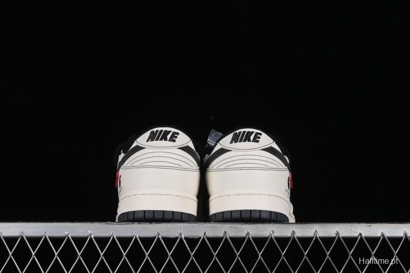 Nike SB Dunk Low Carhartt Collaboration - Strap Black Hook Anniversary High-End Custom Low-Top Casual Skate Shoes - SJ2068-265