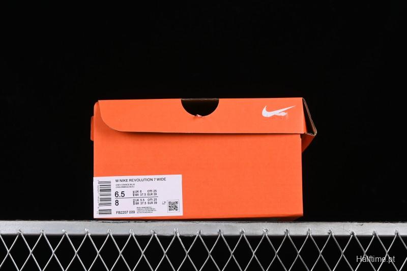 Nike Revolution 7 Wide Low-Top Running Shoes with Breathable Mesh and Durable Cushioning - FB2207-009