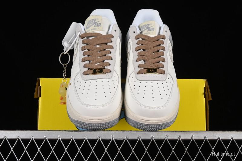 Nike Air Force 1 '07 Low x Kaws Casual Sneakers with Full-Length Air Cushion - CW2288-207