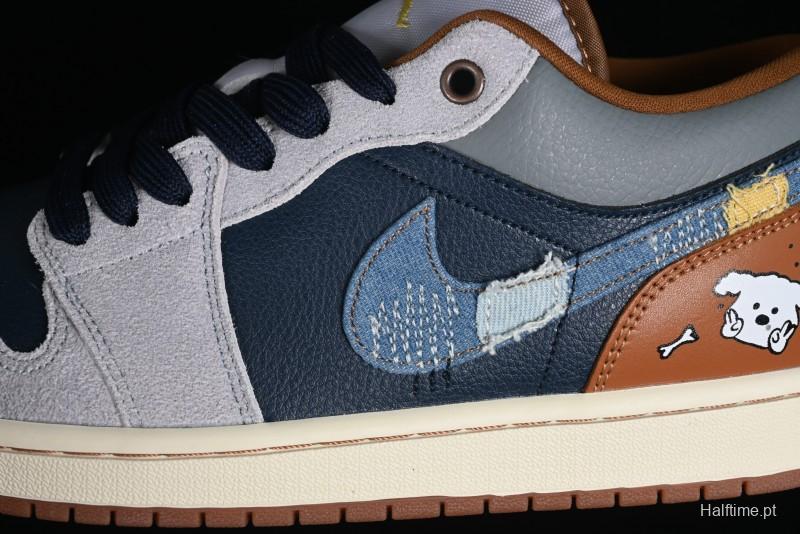 Nike Air Jordan 1 Low AJ1 Customized Low-Top Casual Sneakers - FZ5042-041