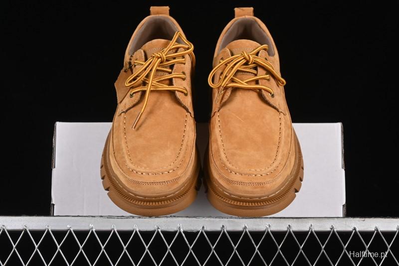 Timberland Low-Top Casual Shoes for Men - 24SS Autumn Collection with Oil-Resistant Italian Leather & Anti-Slip Rubber Outsole - TB73535YELLOW