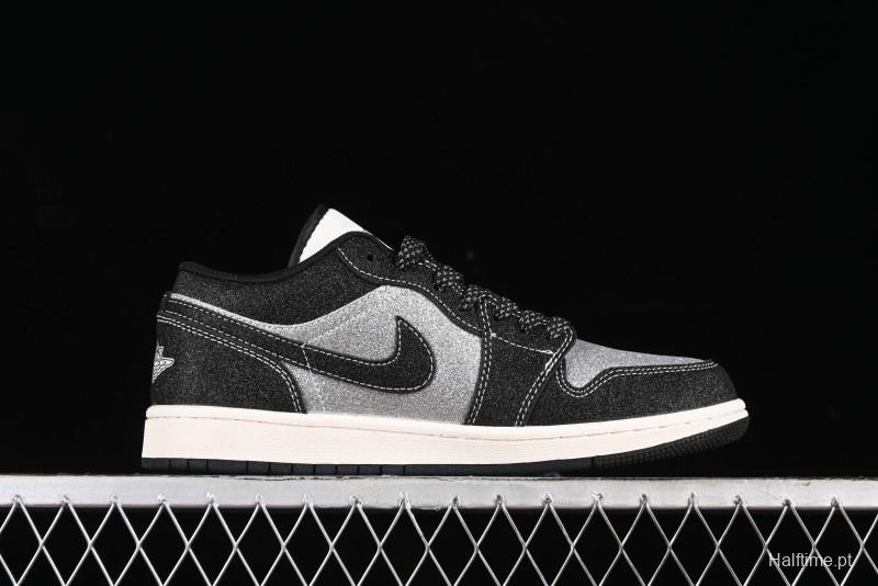 Nike Air Jordan 1 Low Retro Basketball Shoes Custom Starry Sky Design - SJ9950-012