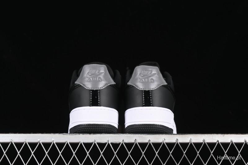 Nike Air Force 1 '07 Low Patent Leather All Black Casual Sneakers - AH6827-001
