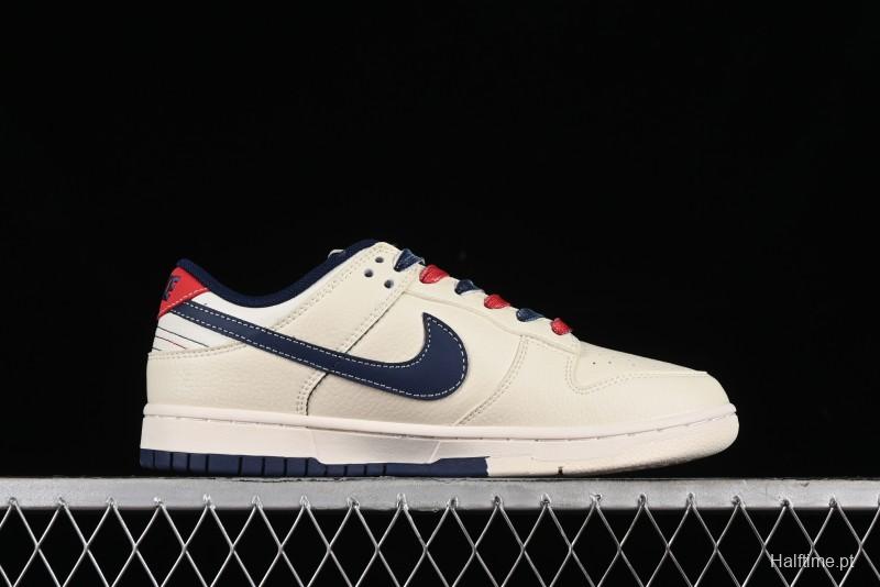 Nike SB Dunk Low Gucci Collaboration - Beige Blue Patchwork Anniversary High-End Custom Low-Top Casual Sneakers - XY1688-003