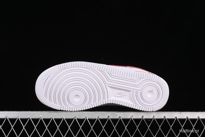 Supreme x Nike Air Force 1 '07 Low Casual Sneakers with Full-Length Air Solo Cushion - CU9225-010