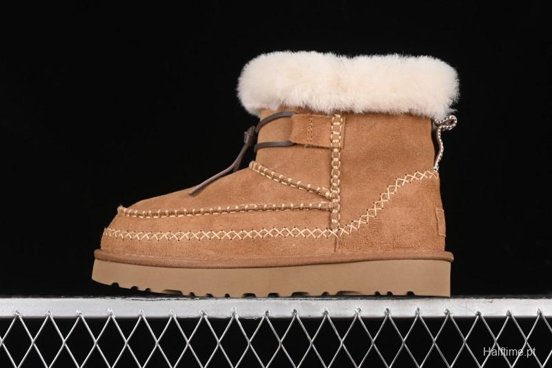 UGG Classic Mini Alpine Genuine Leather Warm and Versatile Snow Boots - 1158251