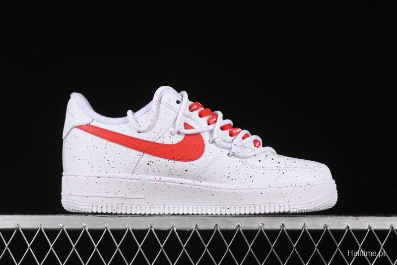 Supreme x Nike Air Force 1 '07 Low Casual Sneakers with Broken Swoosh and Anime-Inspired Spray Paint Design - CU9225-101