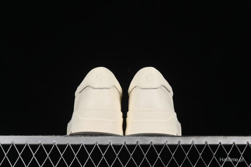 ECCO Street Light Series Autumn Platform Round Toe Versatile Casual White Sneakers 63311901002