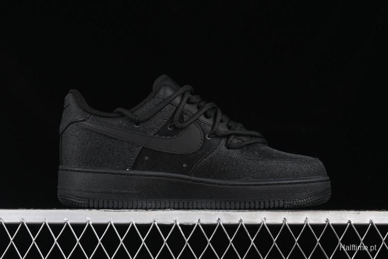 Nike Air Force 1 '07 Low Cleanfit Custom Official Bestseller Black Blue Starry Sky Full Diamond Casual Sneakers - ZH0316-042