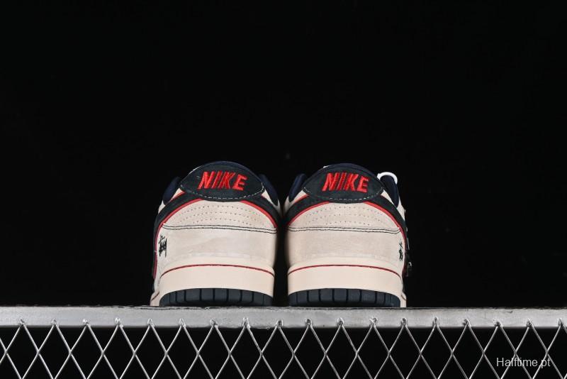 Nike SB Dunk Low Stussy Collaboration - Anniversary High-End Custom Low-Top Casual Skate Shoes - DQ1098-520
