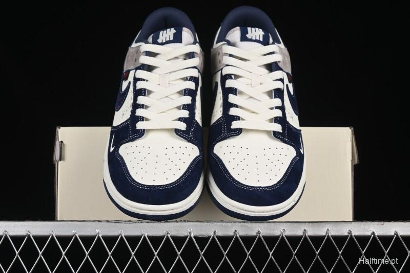 Nike SB Dunk Low UN Collaboration - Splatter Navy Swoosh Anniversary Custom Low-Top Casual Skate Shoes - DJ2024-041