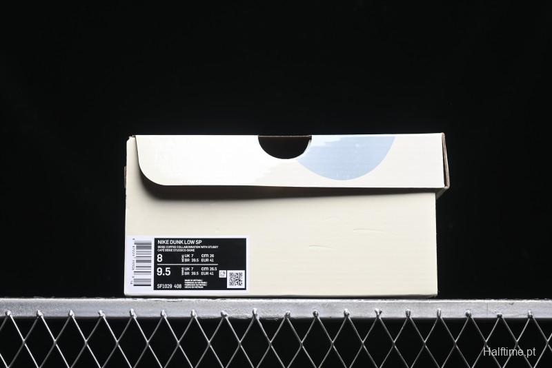 Nike SB Dunk Low Stussy Collaboration - Beige Brown Swoosh Anniversary High-End Custom Low-Top Casual Skate Shoes - SF1029-408