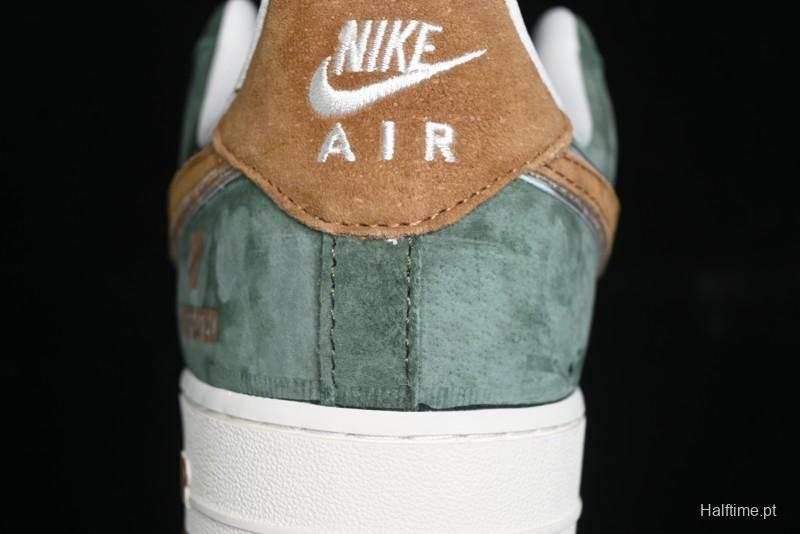 Nike Air Force 1 '07 Low UN Collaboration - Moss Green Low-Top Casual Sneakers - KK1988-022