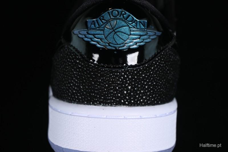 Nike Air Jordan 1 Low Golf AJ1 Golf Shoes with Laser Leather Black Double Hook - FZ4159-100