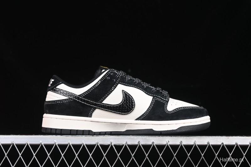 Nike SB Dunk Low The North Face Year of the Snake Black White Black Swoosh Anniversary Custom Low-Top Casual Sneakers - FC1688-210